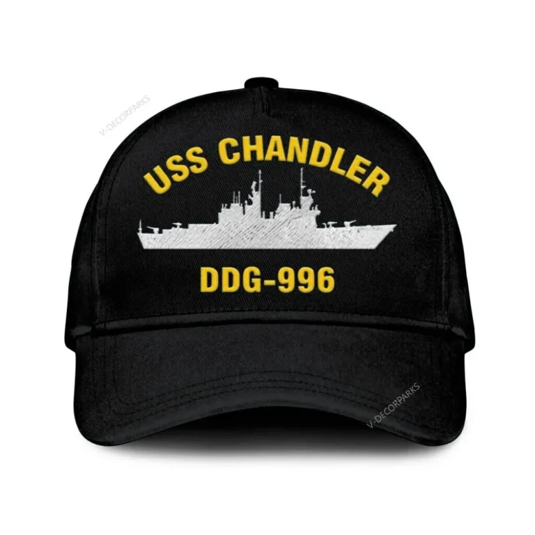 Uss Chandler Ddg-996 Classic Cap, Custom Print/embroidered Us Navy Ships Classic Baseball Cap, Gift For Navy Veteran