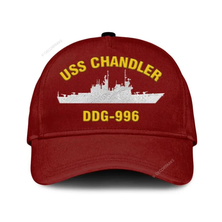 Uss Chandler Ddg-996 Classic Cap, Custom Print/embroidered Us Navy Ships Classic Baseball Cap, Gift For Navy Veteran