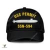 Uss Permit Ssn-594 Classic Baseball Cap Gift For Navy Veteran, Custom Print/embroidered Us Navy Ships Classic Cap