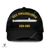 Uss Philadelphia Ssn-690 Classic Baseball Cap Gift For Navy Veteran, Custom Print/embroidered Us Navy Ships Classic Cap