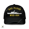 Uss Pluck Mso 464 Classic Baseball Cap Gift For Navy Veteran, Custom Print/embroidered Us Navy Ships Classic Cap