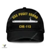 Uss Puget Sound Cve-113 Classic Baseball Cap Gift For Navy Veteran, Custom Print/embroidered Us Navy Ships Classic Cap