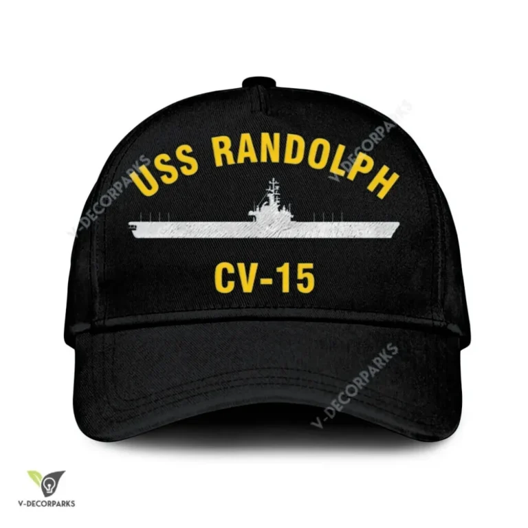 Uss Randolph Cv-15 Classic Baseball Cap Gift For Navy Veteran, Custom Print/embroidered Us Navy Ships Classic Cap