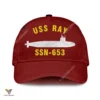 Uss Ray Ssn-653 Classic Baseball Cap Gift For Navy Veteran, Custom Print/embroidered Us Navy Ships Classic Cap