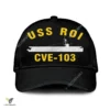 Uss Roi Cve-103 Classic Baseball Cap Gift For Navy Veteran, Custom Print/embroidered Us Navy Ships Classic Cap