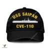 Uss Saipan Cvl-48 Classic Baseball Cap Gift For Navy Veteran, Custom Print/embroidered Us Navy Ships Classic Cap