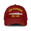 Uss Clemson Dd186 Classic Cap, Custom Print/embroidered Us Navy Ships Classic Baseball Cap, Gift For Navy Veteran