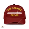 Uss Santee Cve-29 Classic Baseball Cap Gift For Navy Veteran, Custom Print/embroidered Us Navy Ships Classic Cap