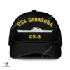 Uss Saratoga Cv-3 Classic Baseball Cap Gift For Navy Veteran, Custom Print/embroidered Us Navy Ships Classic Cap