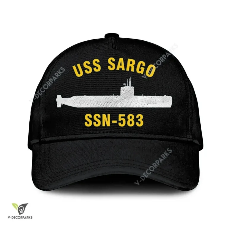 Uss Sargo Ssn-583 Classic Baseball Cap Gift For Navy Veteran, Custom Print/embroidered Us Navy Ships Classic Cap