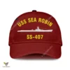 Uss Sea Robin Ss 407 Classic Baseball Cap Gift For Navy Veteran, Custom Print/embroidered Us Navy Ships Classic Cap