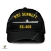 Uss Sennett Ss-408 Classic Baseball Cap Gift For Navy Veteran, Custom Print/embroidered Us Navy Ships Classic Cap