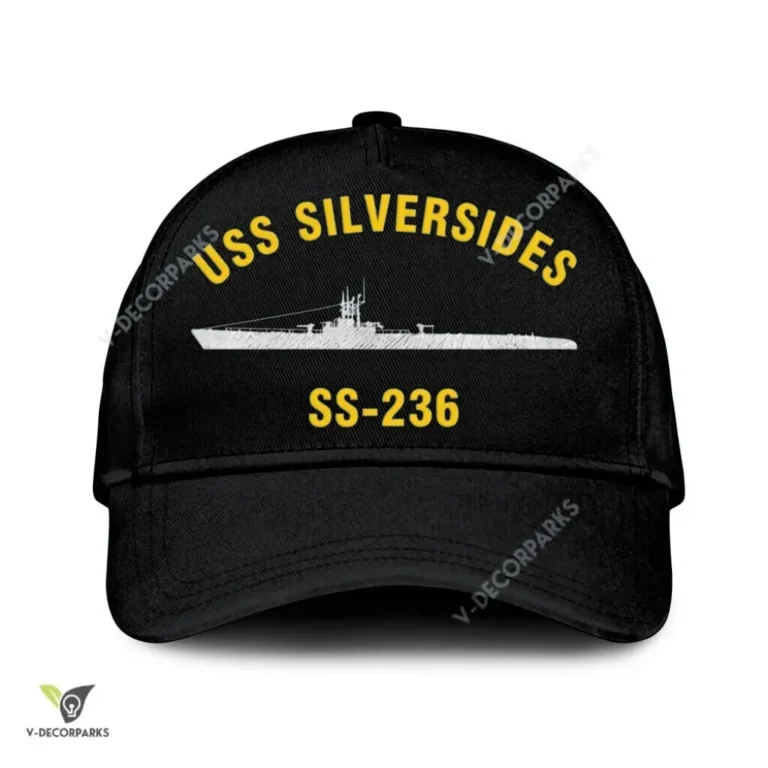 Uss Silversides Ss-236 Classic Baseball Cap Gift For Navy Veteran, Custom Print/embroidered Us Navy Ships Classic Cap