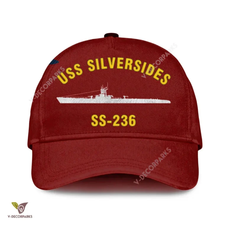 Uss Silversides Ss-236 Classic Baseball Cap Gift For Navy Veteran, Custom Print/embroidered Us Navy Ships Classic Cap
