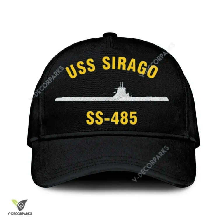 Uss Sirago Ss-485 Classic Baseball Cap Gift For Navy Veteran, Custom Print/embroidered Us Navy Ships Classic Cap