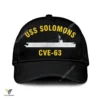 Uss Solomons Cve-67 Classic Baseball Cap Gift For Navy Veteran, Custom Print/embroidered Us Navy Ships Classic Cap