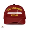 Uss Solomons Cve-67 Classic Baseball Cap Gift For Navy Veteran, Custom Print/embroidered Us Navy Ships Classic Cap