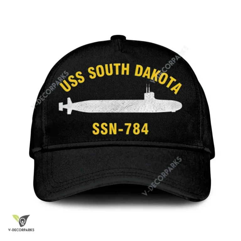 Uss South Dakota Ssn-784 Classic Baseball Cap Gift For Navy Veteran, Custom Print/embroidered Us Navy Ships Classic Cap