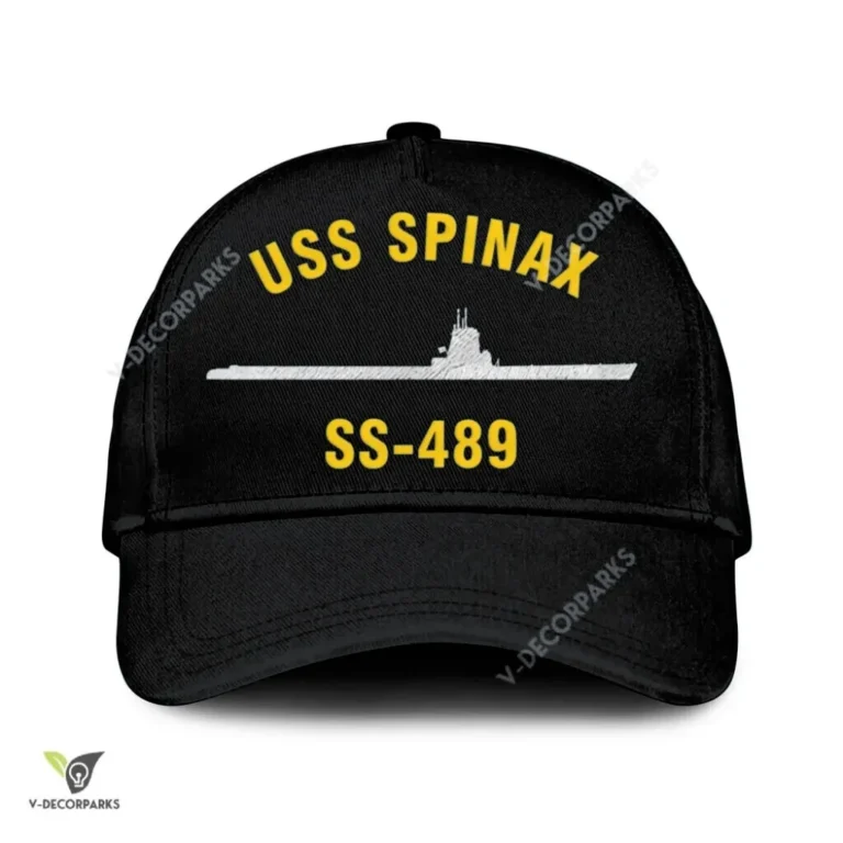 Uss Spinax Ss-489 Classic Baseball Cap Gift For Navy Veteran, Custom Print/embroidered Us Navy Ships Classic Cap