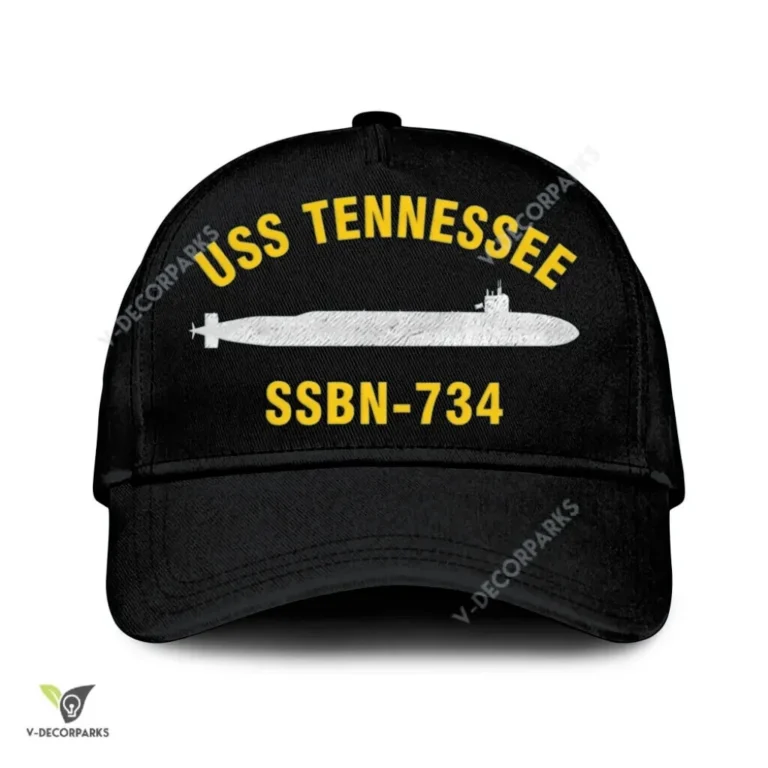 Uss Tennessee Ssbn-734 Classic Baseball Cap Gift For Navy Veteran, Custom Print/embroidered Us Navy Ships Classic Cap