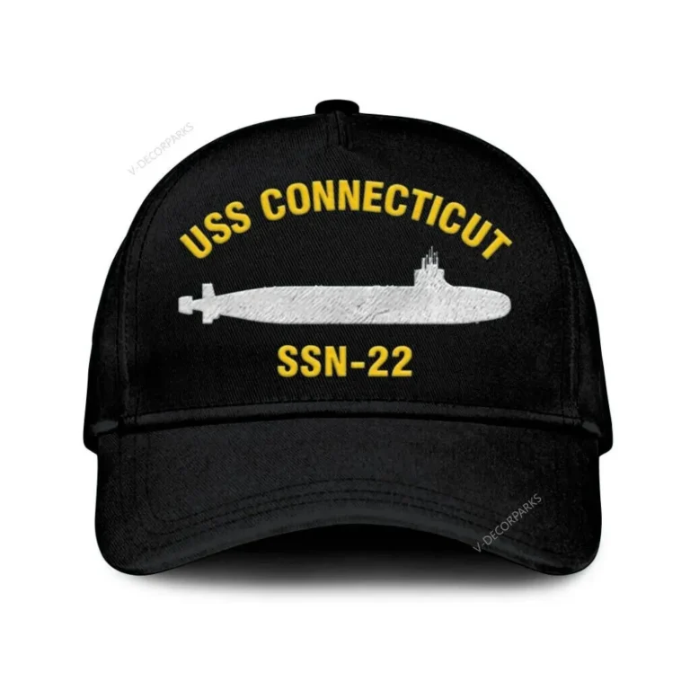 Uss Connecticut Ssn 22 Classic Cap, Custom Print/embroidered Us Navy Ships Classic Baseball Cap, Gift For Navy Veteran