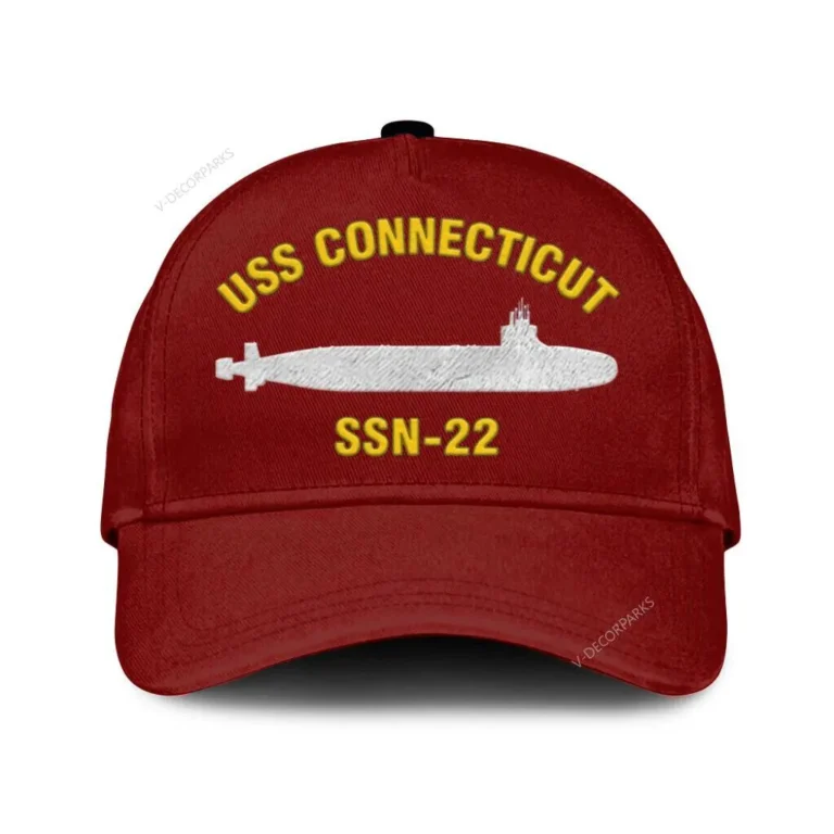Uss Connecticut Ssn 22 Classic Cap, Custom Print/embroidered Us Navy Ships Classic Baseball Cap, Gift For Navy Veteran