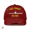 Uss Trout Ss-566 Classic Baseball Cap Gift For Navy Veteran, Custom Print/embroidered Us Navy Ships Classic Cap