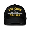 Uss Cook De-1083 Classic Cap, Custom Print/embroidered Us Navy Ships Classic Baseball Cap, Gift For Navy Veteran