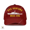 Uss Venture Mso-496 Classic Baseball Cap Gift For Navy Veteran, Custom Print/embroidered Us Navy Ships Classic Cap