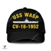 Uss Wasp Cv-18-1952 Classic Baseball Cap Gift For Navy Veteran, Custom Print/embroidered Us Navy Ships Classic Cap