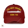 Uss West Virginia Ssbn-736 Classic Baseball Cap Gift For Navy Veteran, Custom Print/embroidered Us Navy Ships Classic Cap