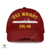 Uss Wright Cvl-49 Classic Baseball Cap Gift For Navy Veteran, Custom Print/embroidered Us Navy Ships Classic Cap