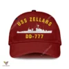 Uss Zellars Dd-777 1960s Classic Baseball Cap Gift For Navy Veteran, Custom Print/embroidered Us Navy Ships Classic Cap