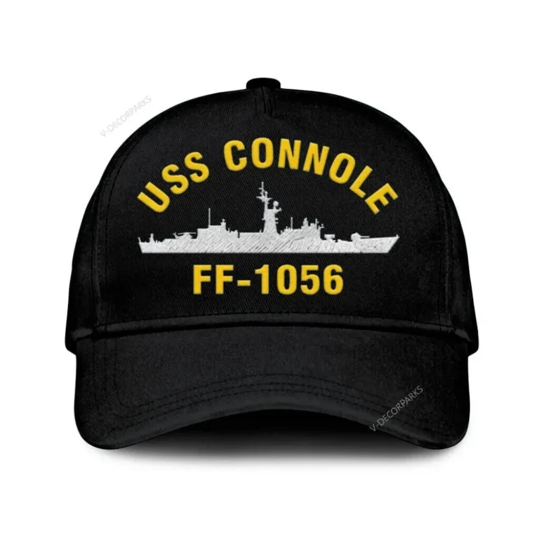 Uss Connole Ff-1056 Classic Cap, Custom Print/embroidered Us Navy Ships Classic Baseball Cap, Gift For Navy Veteran