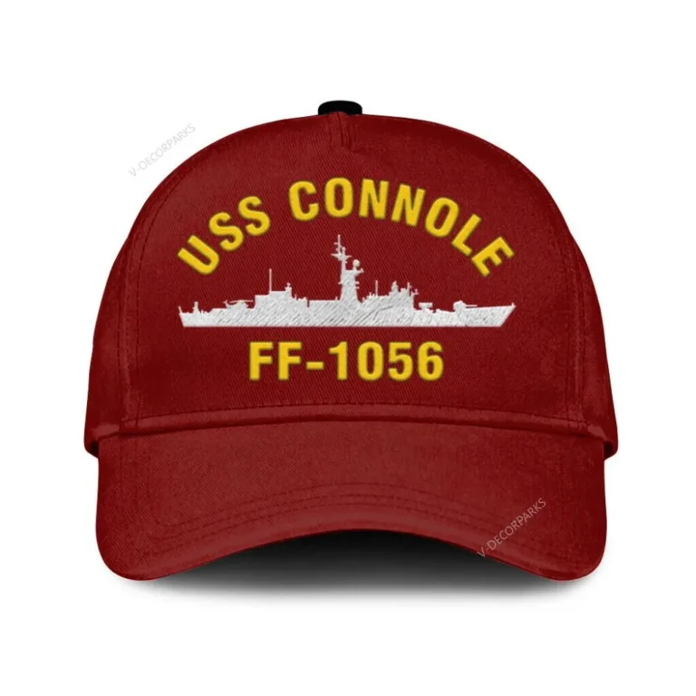 Uss Connole Ff-1056 Classic Cap, Custom Print/embroidered Us Navy Ships Classic Baseball Cap, Gift For Navy Veteran