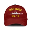 Uss Dale Cg-19 Classic Cap, Custom Print/embroidered Us Navy Ships Classic Baseball Cap, Gift For Navy Veteran
