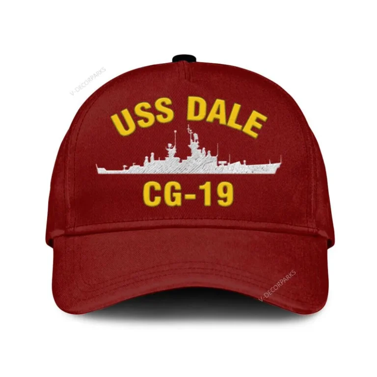 Uss Dale Cg-19 Classic Cap, Custom Print/embroidered Us Navy Ships Classic Baseball Cap, Gift For Navy Veteran
