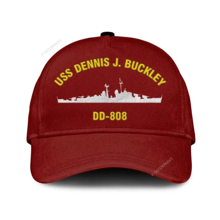 Uss Dennis J. Buckley (dd-808) Classic Cap, Custom Print/embroidered Us Navy Ships Classic Baseball Cap, Gift For Navy Veteran