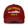 Uss Denver Lpd-9 Classic Cap, Custom Print/embroidered Us Navy Ships Classic Baseball Cap, Gift For Navy Veteran