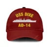 Uss Dixie Ad-14 Classic Cap, Custom Print/embroidered Us Navy Ships Classic Baseball Cap, Gift For Navy Veteran