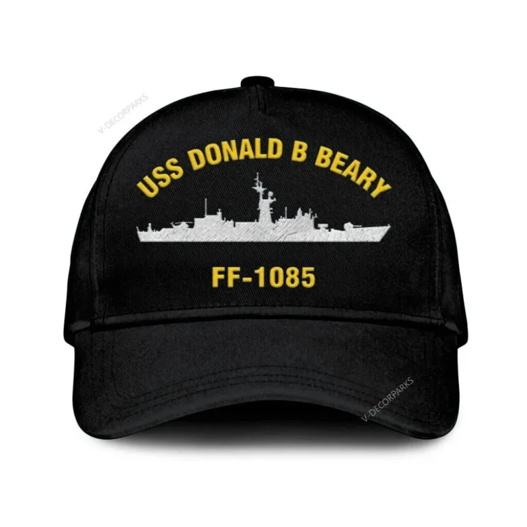 Uss Donald B Beary Ff-1085 Classic Cap, Custom Print/embroidered Us Navy Ships Classic Baseball Cap, Gift For Navy Veteran