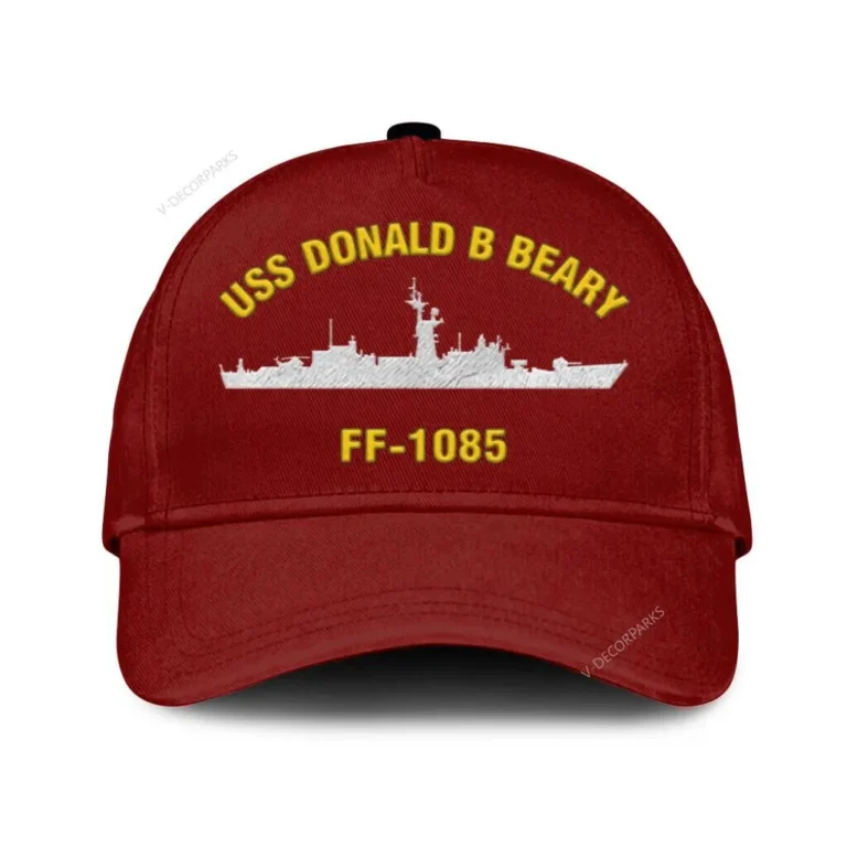 Uss Donald B Beary Ff-1085 Classic Cap, Custom Print/embroidered Us Navy Ships Classic Baseball Cap, Gift For Navy Veteran