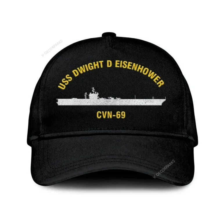 Uss Dwight D Eisenhower Cvn 69 Classic Cap, Custom Print/embroidered Us Navy Ships Classic Baseball Cap, Gift For Navy Veteran