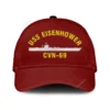 Uss Eisenhower Cvn 69 Classic Cap, Custom Print/embroidered Us Navy Ships Classic Baseball Cap, Gift For Navy Veteran