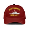 Uss Enhance Mso-437 Classic Cap, Custom Print/embroidered Us Navy Ships Classic Baseball Cap, Gift For Navy Veteran