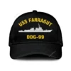 Uss Farragut Ddg-99 Classic Cap, Custom Print/embroidered Us Navy Ships Classic Baseball Cap, Gift For Navy Veteran