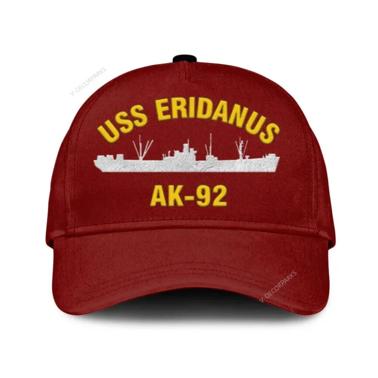 Uss Eridanus Ak 92 Classic Cap, Custom Print/embroidered Us Navy Ships Classic Baseball Cap, Gift For Navy Veteran
