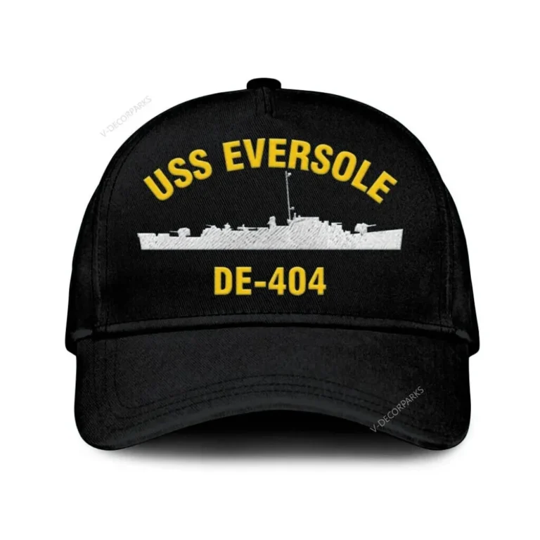 Uss Eversole De-404 Classic Cap, Custom Print/embroidered Us Navy Ships Classic Baseball Cap, Gift For Navy Veteran