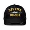 Uss Fife Dd-991 Classic Cap, Custom Print/embroidered Us Navy Ships Classic Baseball Cap, Gift For Navy Veteran