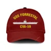 Uss Forrestal Cva-59 Classic Cap, Custom Print/embroidered Us Navy Ships Classic Baseball Cap, Gift For Navy Veteran